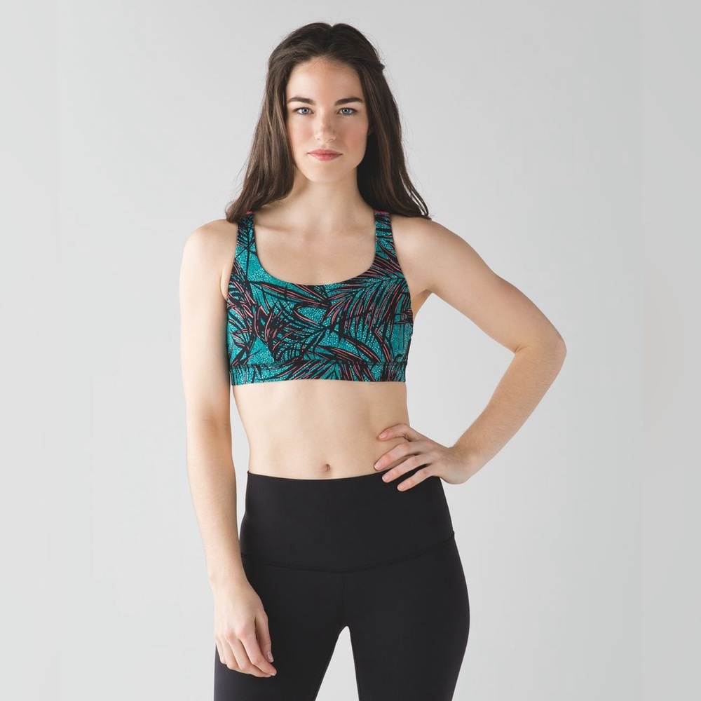 Lululemon Energy Bra
Mini Palm Lace Tofino Teal Multi / Flash Light
